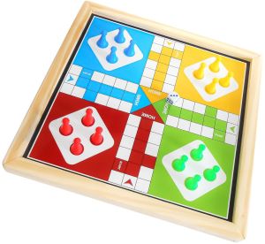 Wooden Ludo Snake & Ladder Magnetic Board Game