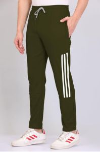 Goldenway Mens Olive Green Lycra Track Pant