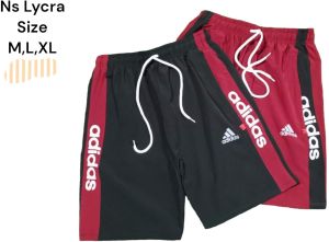 Red and Black Mens Lycra Shorts