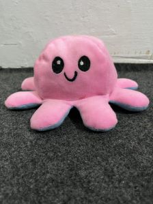 Pink Reversible Octopus Soft Toy