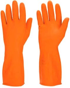 Orange PVC Gloves