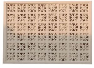 2.8 Inch Rectangular White GRC Jali