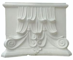 4.5 Inch White GRC Column Capital