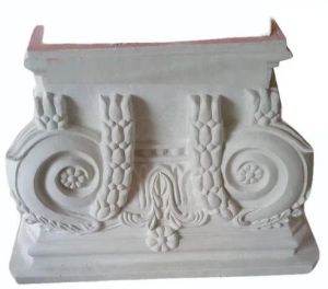 4 Inch White GRC Column Capital