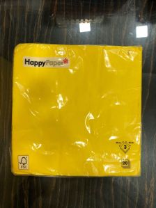 Yellow Soft Plain Tissue Paper Napkin