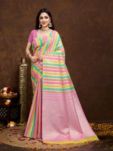 Rajni Pink Cotton Silk Saree