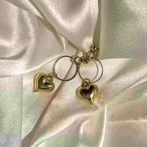 Gold plated star drop hoop earrings