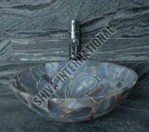 Grey Agate Wash Basin