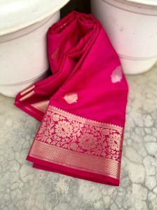 Printed Banarasi Semi Katan Silk Saree