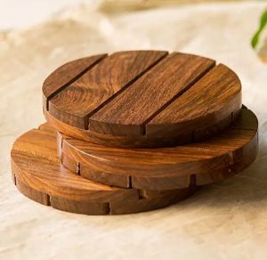 Wood Resin Coaster Sets