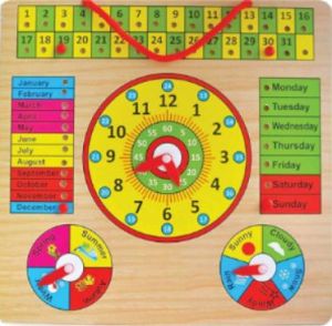 Wooden Calendar Learning Board Game