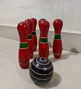 Wooden Channapatna Bowling Set