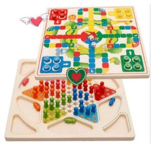 Wooden Chinese Checkers and Ludo Board Game