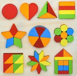 Wooden Geometric Shapes Learning Puzzle