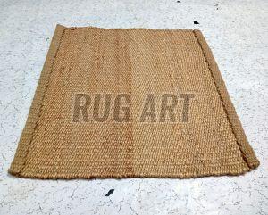 Plain Hand Weave Brown Jute Durries