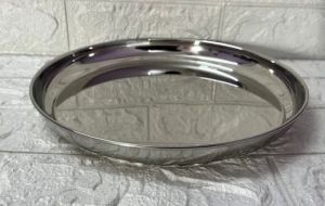 13 Inch Round Stainless Steel Dinner Plate