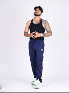 Men Royal Blue Lycra Lower