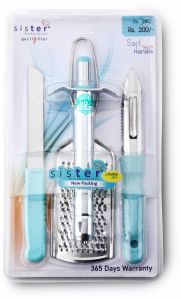 Sister Gas Lighter Knife and Peeler Combo Pack