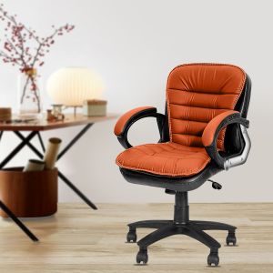 Oakcraft Harmony Medium Back Leatherette Ergonomic Office Chair