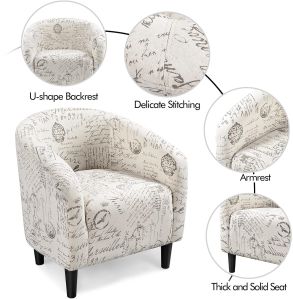 Oakcraft Modern Upholstered Fabric Living Room Chair