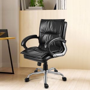 Oakcraft Renown Medium Back Leatherette Ergonomic Office Chair