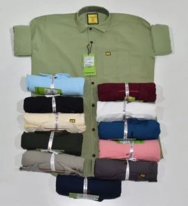 Mens Plain Full Sleeves Cotton Shirt