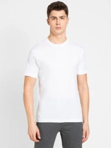 Mens White Plain T Shirt