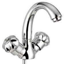 Polished Central Hole Basin Mixer Tap