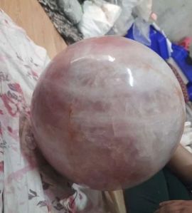 Round Natural Rose Quartz Ball