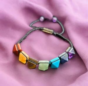 Seven Chakra Pyramid Bracelet