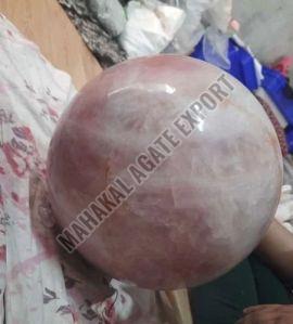 Round Natural Rose Quartz Ball