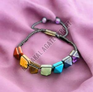 Seven Chakra Pyramid Bracelet