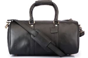 Black Leather Duffle Bags