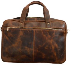 crunch leather laptop bag