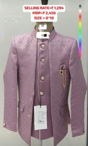 Men Embroidered Silk Stylish Blazer Set