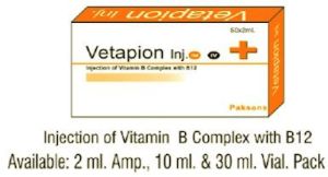 Vitamin B Complex with B12 Injection 2ml Amp, 10/30ml Vial IP