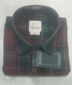 PYRAHAN Red&black colour big checked FULL SLEEVE Mens Shirt