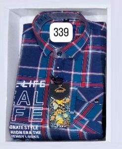 Kids Cotton Full Sleeve Check Print Shirt