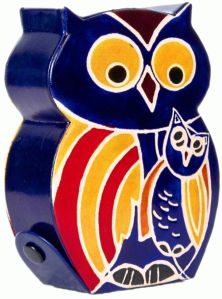 Leather Piggy Bank Owl Special