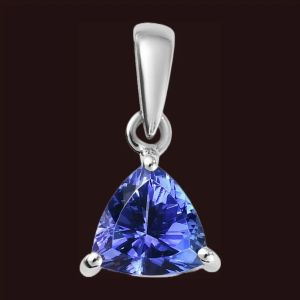 Trillion Silver Elegant Tanzanite Pendant