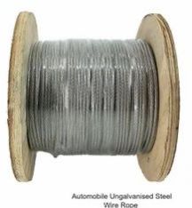 15 mm Automobile Ungalvanised Steel Wire Rope