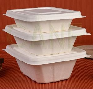 Anti leak rectangle bagasse container