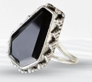 Black Onyx Coffin Ring