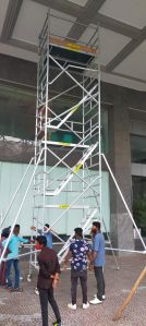 Aluminium Double Width Mobile Scaffolding Tower