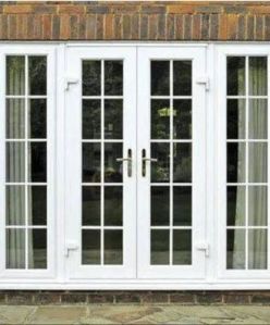 White UPVC French Window