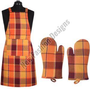 Checked Cotton Cooking Apron