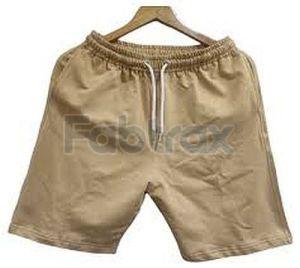 Mens Beige Terry Cotton Shorts