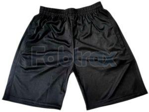 Mens Black Polyester Shorts