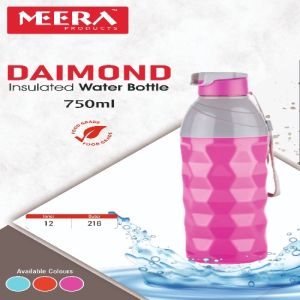 meera 750ml diamond insulated water bottle