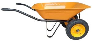 Pneumatic Double Tyre Wheel Barrow With Jumbo Bucket